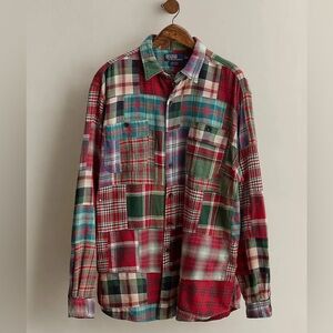 Polo Ralph Lauren 2004 Plaid Patchwork Workshirt Size Large
